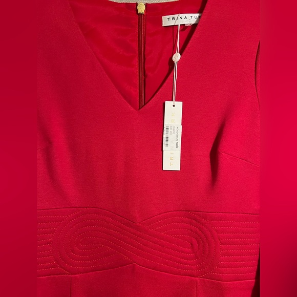 Trina Turk Midi Dress in Ruby Rose Color Event Elegant - Picture 3 of 15
